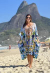Kaftan Hortênsias Curto