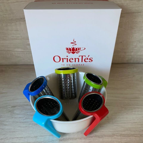 Infusor colador metal con soporte