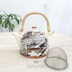 Tetera gris oriental 600 cc con infusor