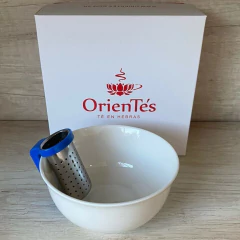 Infusor colador metal con soporte - OrienTés