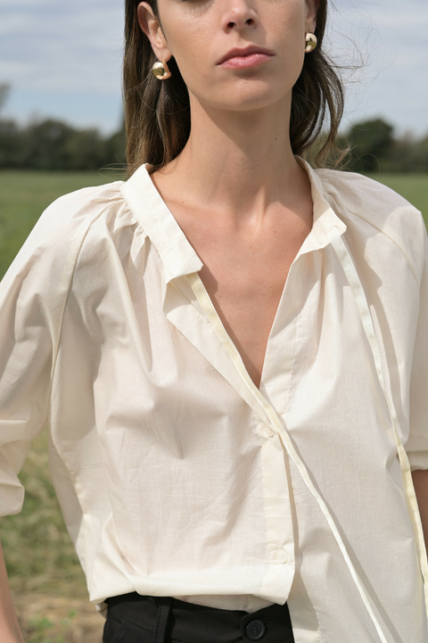 CAMISA MALVA_ NATURAL - comprar online