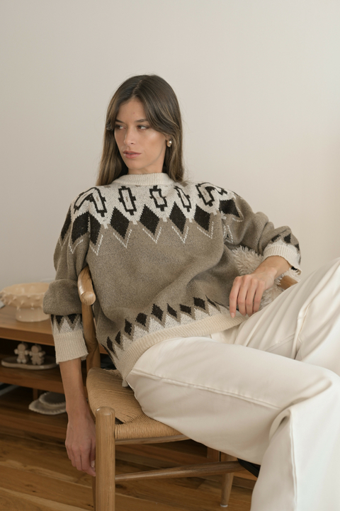 SWEATER NORTE_ BEIGE - comprar online