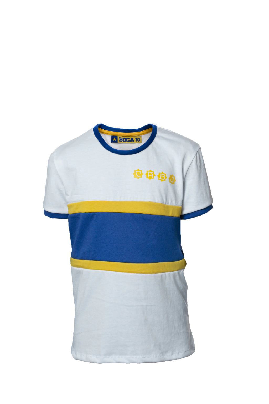 Remera Franja Boca Juniors nene Blanco Bj241363