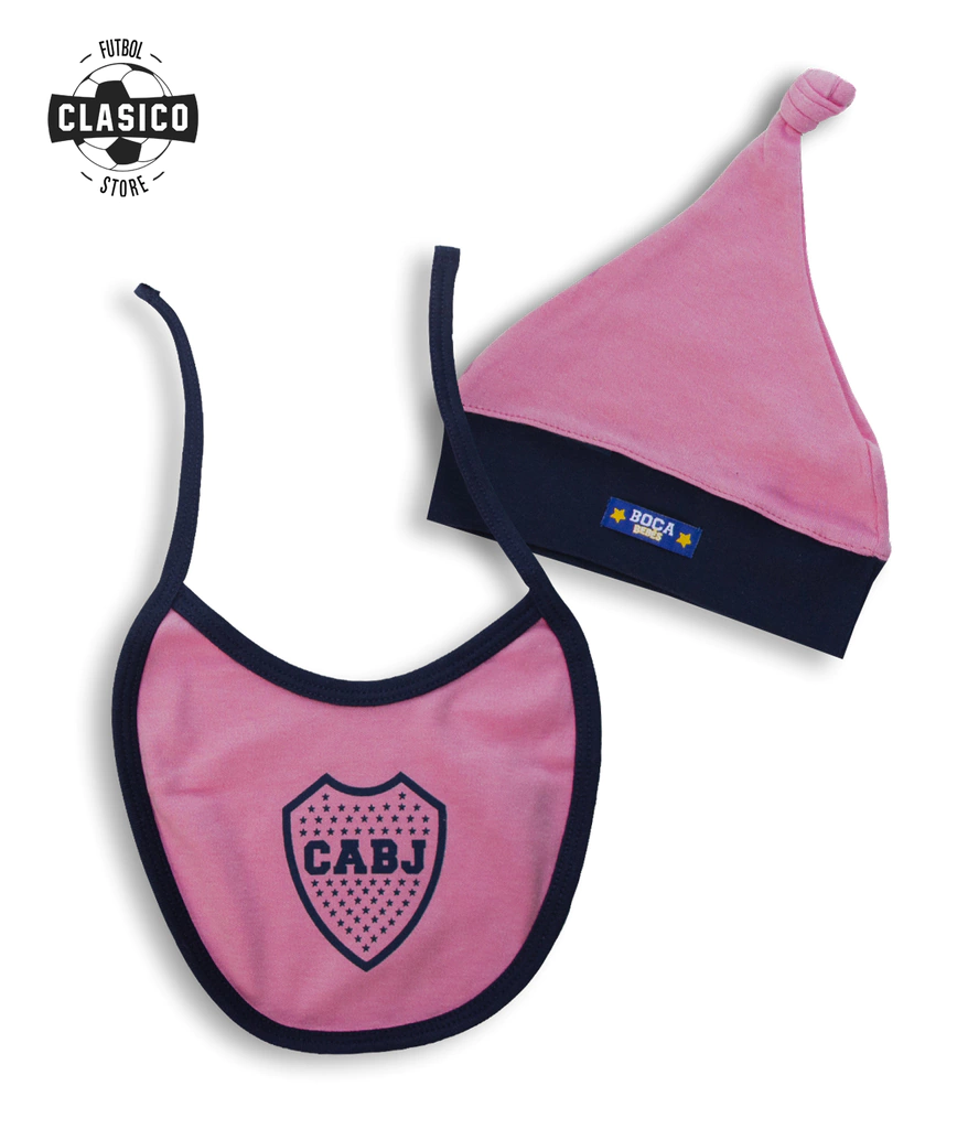 Set BB Gorro y Babero BJ Rosa BJ191173