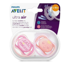 Avent Chupete Ultra Air Girl Deco x 2 nena 6-18 - comprar online