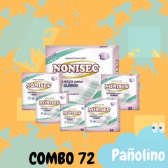 Combo 72 Nonisec Clasico refuerza pañal (Ex rosa/verde) por 20 unidades cada uno. - comprar online