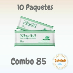 COMBO 85 TOALLITAS ADULTO DISADUL CON ALOE X 60 UNIDADES