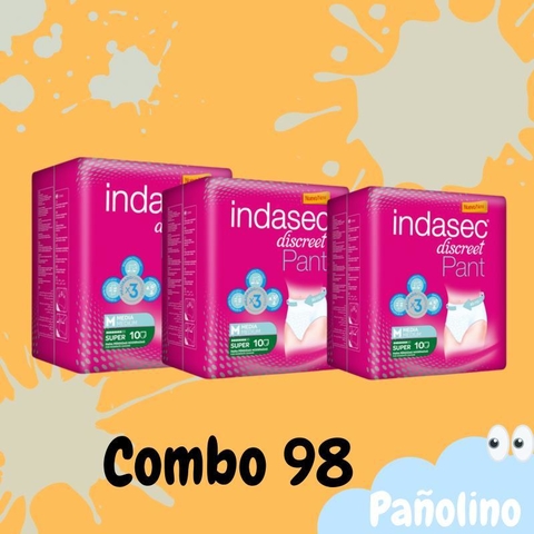 Combo 98. Indasec Discreet Pant Super M x 10 unidades