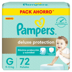 Pampers Deluxe Protection Talle G x 72 unidades (Nueva Presentacion, Ex Premium Care). De 9 a 13kg