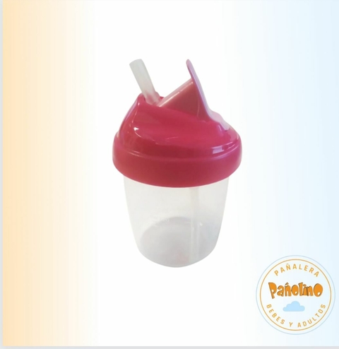 Dispita Vaso con pajita de tapa por 180 ml - Pañolino