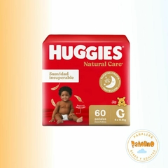 Huggies Natural Care talle G x 60 unidades. unisex. De 9 a 12.5 kg. - comprar online