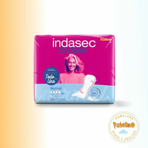 Indasec Normal x 24 unidades. (25x9cm) (Absorcion 375 ml) - comprar online