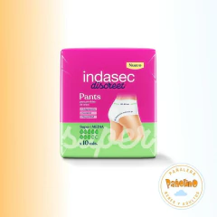 Indasec Discreet Pant Super M x 10 unidades. De 80 a 110 cm. De 45 a 75 kg. ABSORCION 1900ML - comprar online