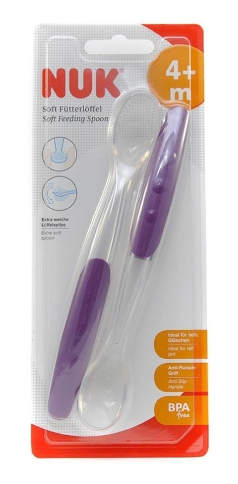Nuk set de cucharas de silicona violeta