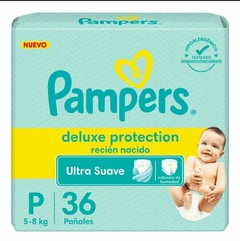 Pampers Deluxe Protection Talle P x 36 unidades (Nueva Presentacion, Ex Premium Care). De 5 a 8kg.