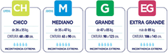 Comodin pañal elastizado 2da Seleccion talle G x 16 unidades. De 47 a 85 kg. - tienda online