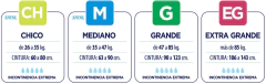 Comodin pañal elastizado Talle XG (extra grande) x 16 unidades. + de 85 kg. - Pañolino