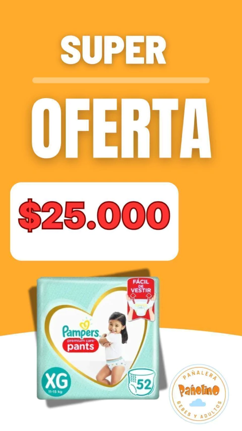 Pampers Pants Premium Care XG x 52 unidades. De 11 a 15 kg. - comprar online
