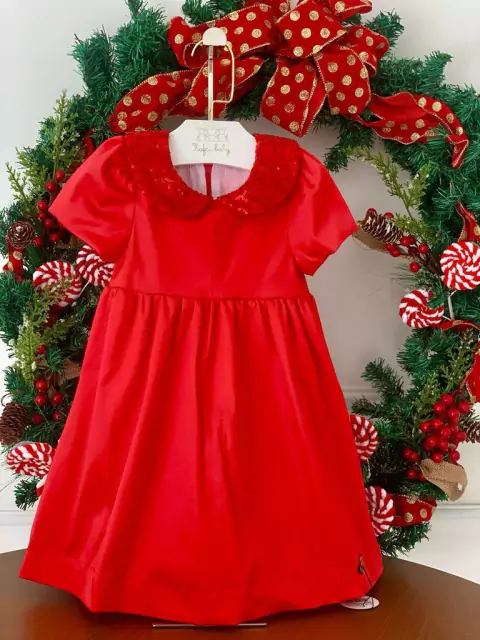 Vestido Natal Gola Paetê