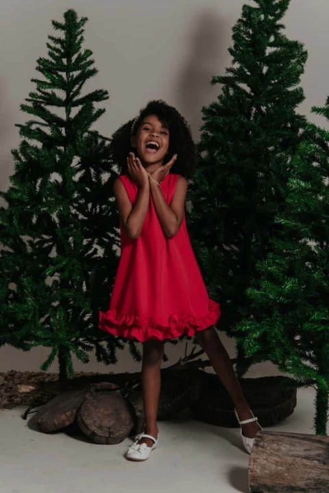 Vestido Natal Boneca - vermelho - comprar online
