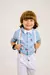 Camisa Páscoa com gravata removível - Azul - Loja Mami