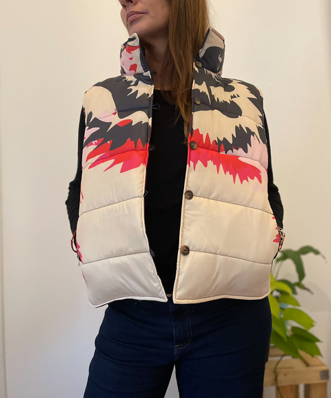 CHALECO HARLEY PRINT RÍO ABSTRACT NATURAL - comprar online