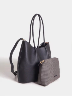 Cartera Shopper Negra Grande Alma - comprar online