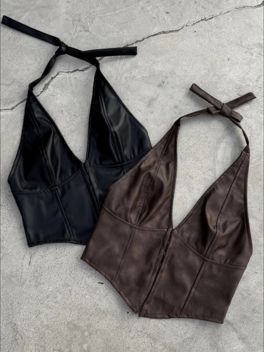 Corset ecocuero gastado ganchitos 468