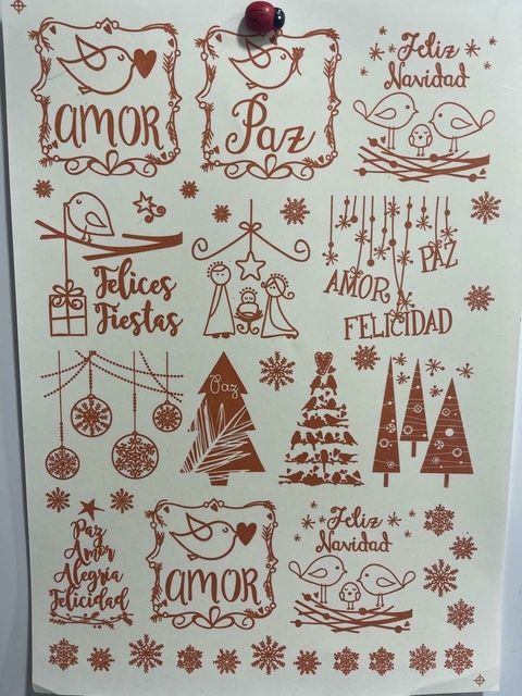CALCO VITRIFICABLE PORCELANA COLOR NAVIDAD 25X35 (36)