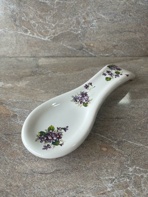 REGALERIA CERAMICA APOYA CUCHARAS 9X24 FLORES