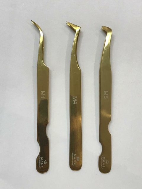 Pinças Cilios Macy Gold