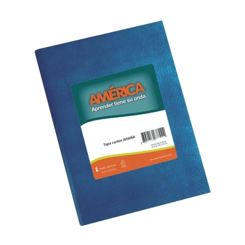 CUADERNO TAPA DURA AZUL 162HJ RAYADO AMERICA