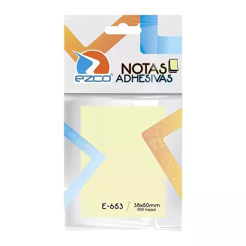NOTAS 38X50 EZCO AMARILLO 100 HOJAS E-653 - comprar online