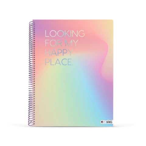 CUADERNO A4 80 HOJAS RAYADO MOOVING PASTEL
