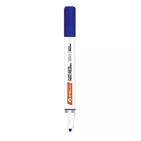 MARCADOR PIZARRA AZUL EZCO 250 PUNTA REDONDA - comprar online