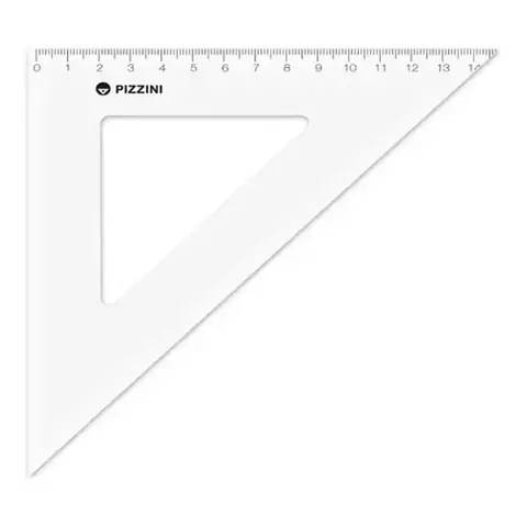 ESCUADRA PIZZINI 3722 CRISTAL 20CM 45* - comprar online