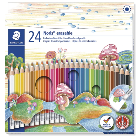 LAPICES COLOR 24 STAEDTLER BORRABLES