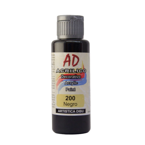 ACRILICO AD 60ML 200 NEGRO