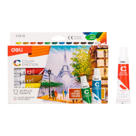 SET PINTURA EMOTION ACRILICO X 12 COLORES