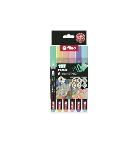 MARCADOR FILGO X 6U PINT.AGUA BRUSH PAST
