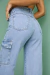 Jean wide cargo celeste en internet