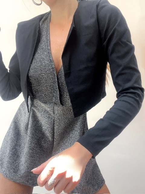 Chaqueta / blazer bengalina corto