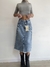 Pollera jean larga celeste - tienda online