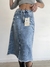 Pollera jean larga celeste - ADOLFA