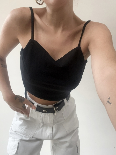 Top halter crêpe