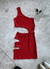 Vestido lurex un hombro holes