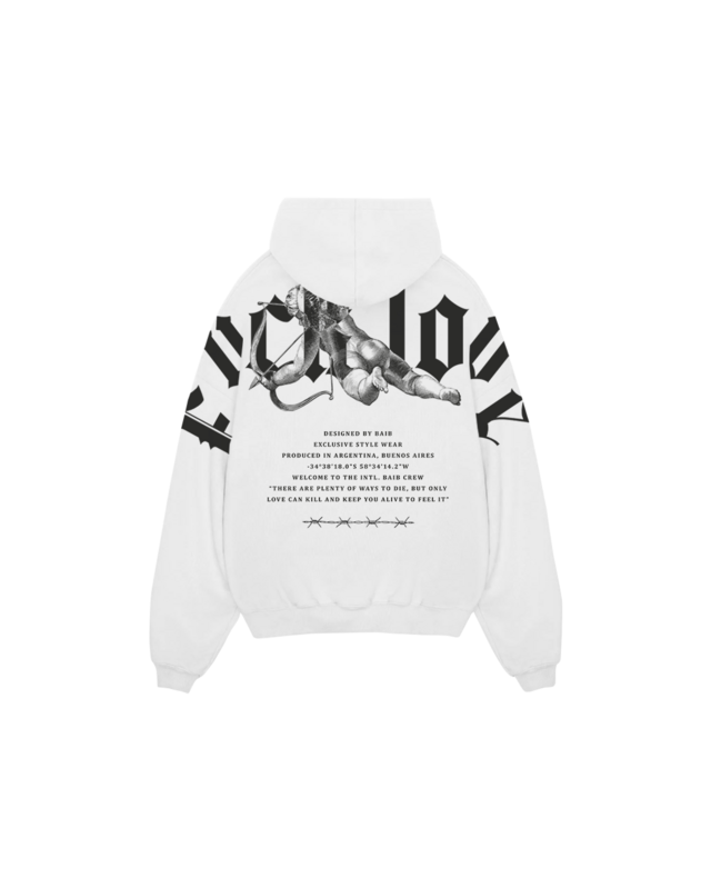 Hoodie "Fuck Love" (Blanco) thumbnail 2