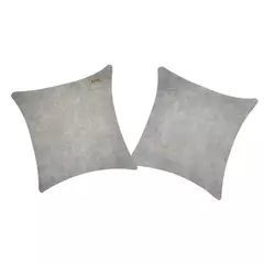 FUNDA ALMOHADON PANNE GRIS 40X40CM - comprar online