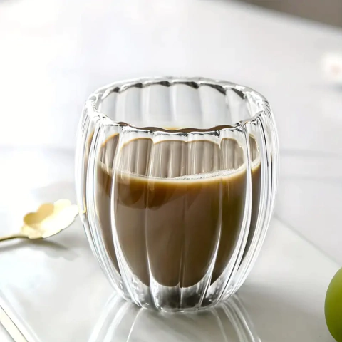 VASO RAYADO DOBLE VIDRIO