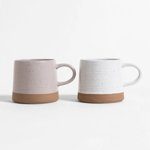 MUG BLANCO/GRIS BASE BEIGE 425ML